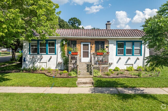 A unique bungalow-type home shows Fisk Addition's vibrant style.