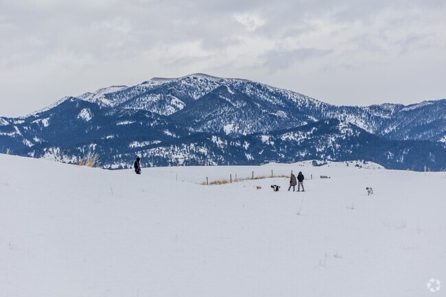 It's common to find people hiking near the Bridger Mountains.