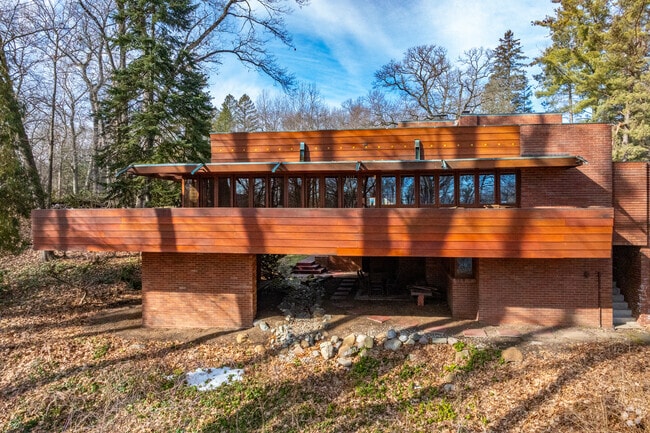 The historic Frank Lloyd Wright Affleck House in Bloomfield Hills.