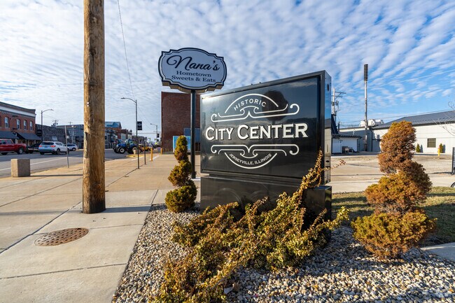 The newly rebranded City Center is the hottest area in Jerseyville with night life and more.