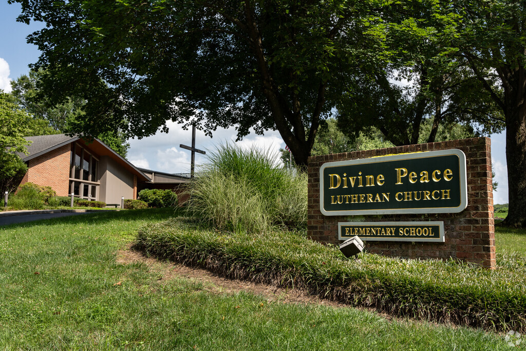 Divine Peace Elementary School sign and building in Greater Upper Marlboro.