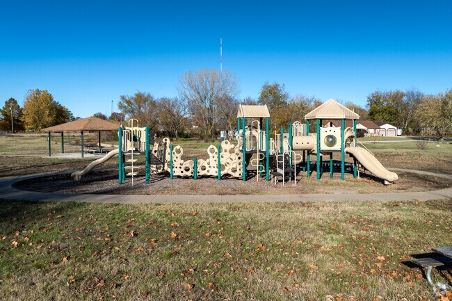 There is a small playground at Iron Gates Park.