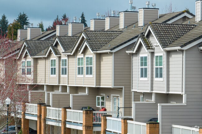 Townhome communities in Wilsonville add texture and uniformity to the area.