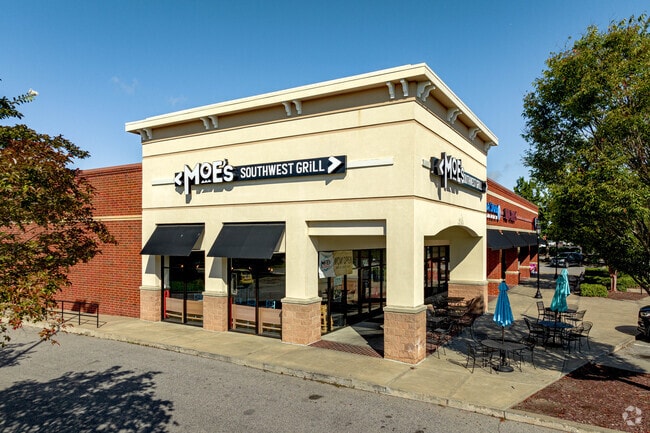There are several restaurants including Moe's at White Oak Crossing in Southwest Wake County.