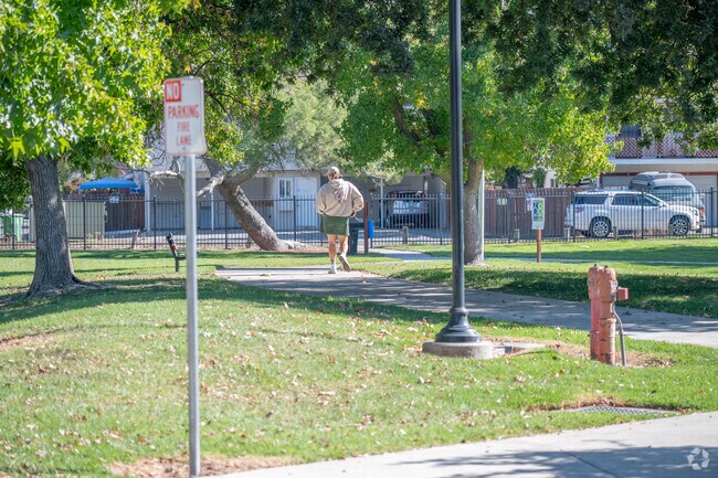 You can go for a walk around Swanston Park in Woodside.