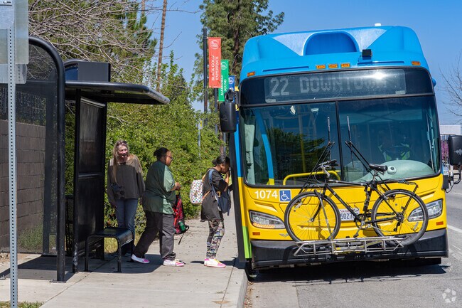 Homaker Park residents can catch the Golden Empire Transit to go into downtown Bakersfield.