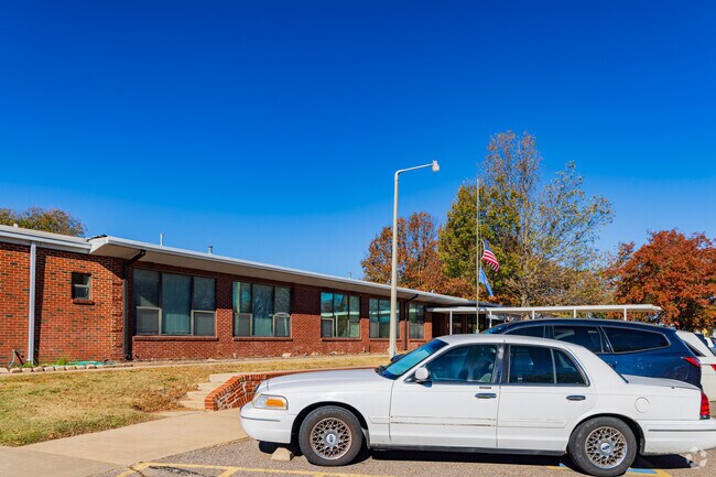 Here is the main entrance and parking area of Katherine I. Daily Elementary School