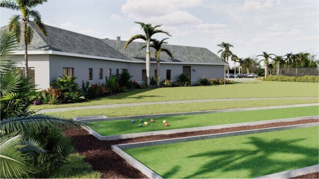 Timbers at Everlands Bocce Ball courts