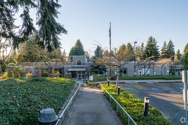 Emerson High School's entrance.
