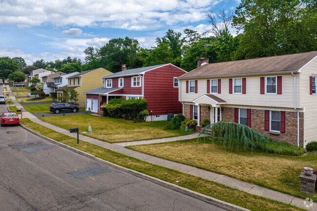 Colorful family homes in a Haledon neighborhood.