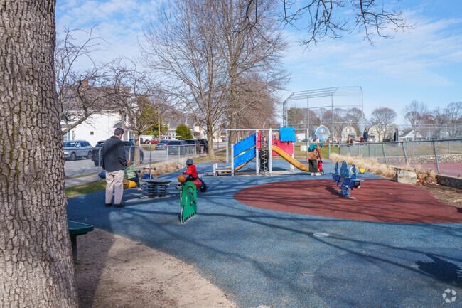 The Melrose Common has a couple of playgrounds that are perfect for growing families in Melrose East Side.