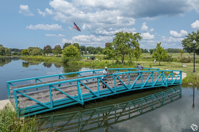 Veterans Memorial Park in Muskegon Township is a nice, relaxing place to fish.