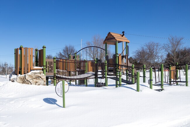 Riverbank Park in Presque Isle has a playground, that provides a valuable service to the community, by providing a safe place for children to play, and get exercise, while enjoying the outdoors.