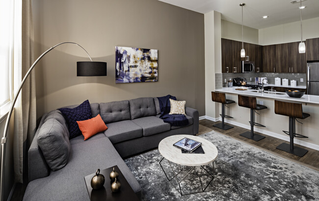 Kitchen and living area