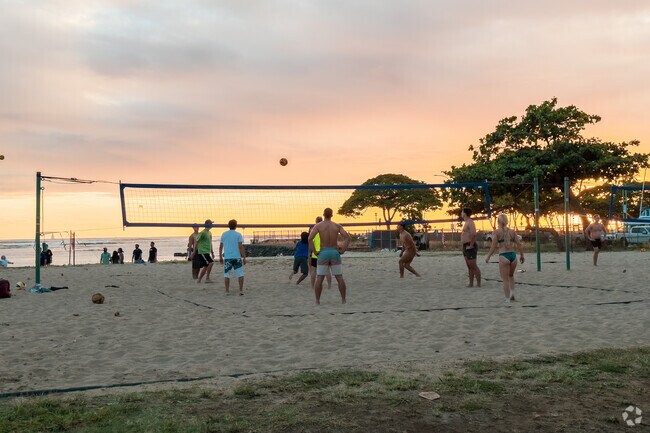 Beach volleyball is always in session at Ala Moana Beach Park.