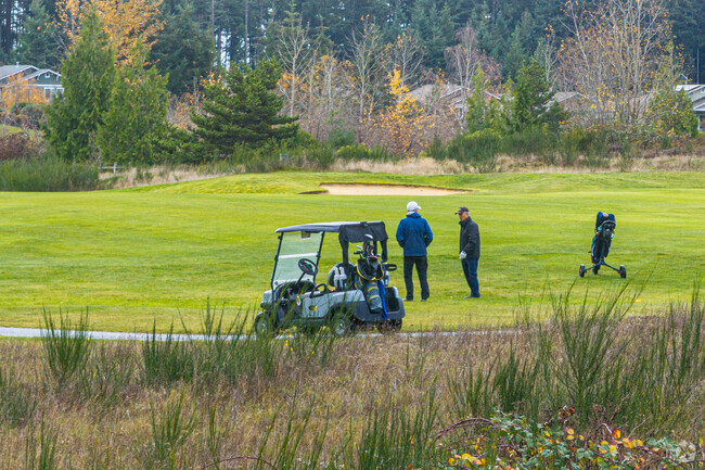 The Golf Club at Hawks Prairie offers two pine-lined golf courses.
