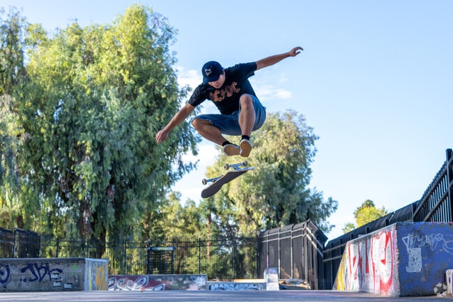 The Stonegate skate park is a local favorite for thrilling tricks and smooth rides.