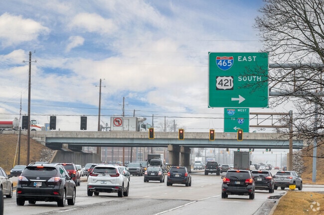 Michigan Road, and Interstate 465, are major traffic routes for residents of Crooked Creek.