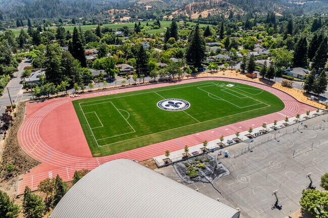 Robert Louis Stevenson Middle School has a large football field in St Helena.