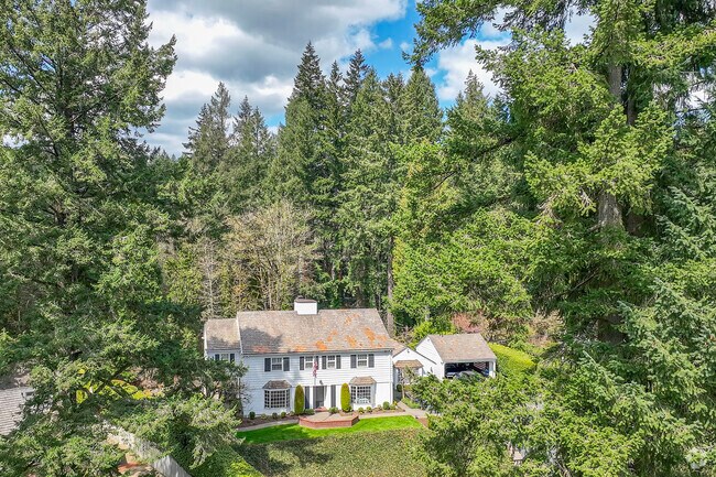 Homes Surrounded by Dense Forest in Sylvan-Highlands Portland.