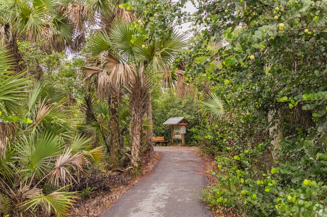 Emerald Dunes residents can enjoy a scenic walk along the Apoxee Trail.