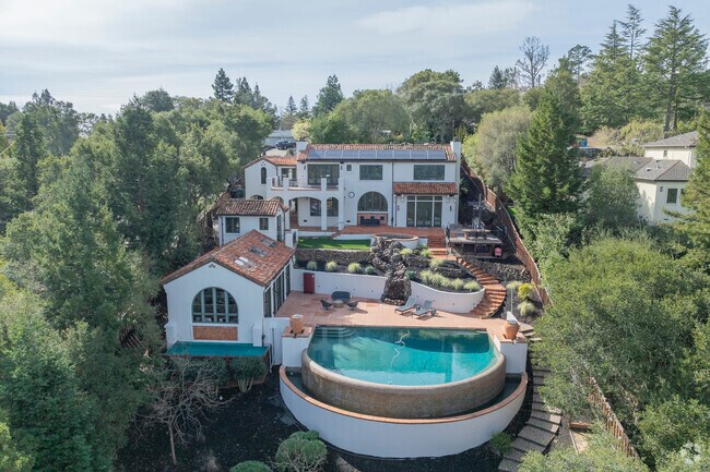 Large multi-story properties are the norm in the Crestview neighborhood.