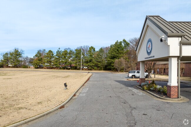 The circle drive at Freedom Preparatory Elementary in Memphis make drop-off and pick-up easy.