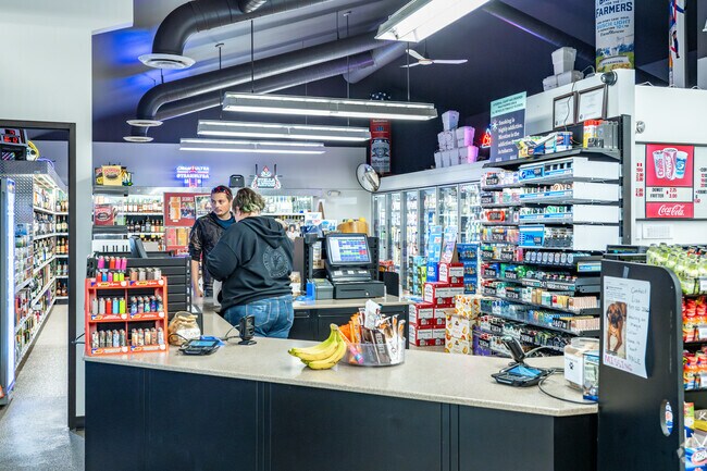 Hot Springs Gas is the main stop for locals to fill up on gas and purchase convenience items.