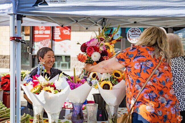 Fresh floral bouquets at the Kootenai Farmers Market are a favorite with the locals.