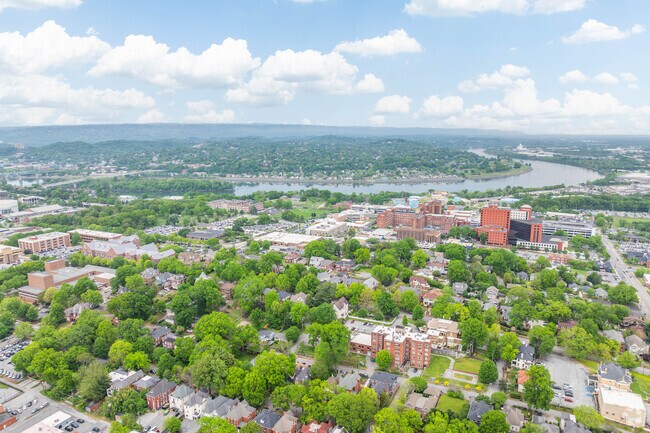 The Arts District sits right on the Tennessee River.
