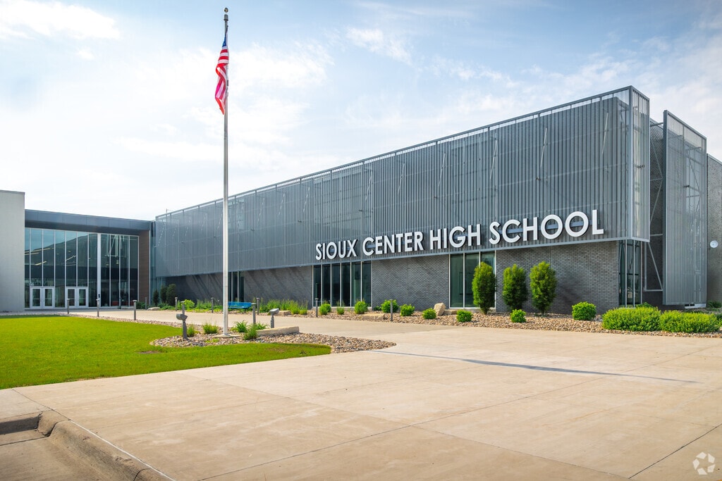 Students enjoy the atmosphere at Sioux Center High School in Sioux Center.