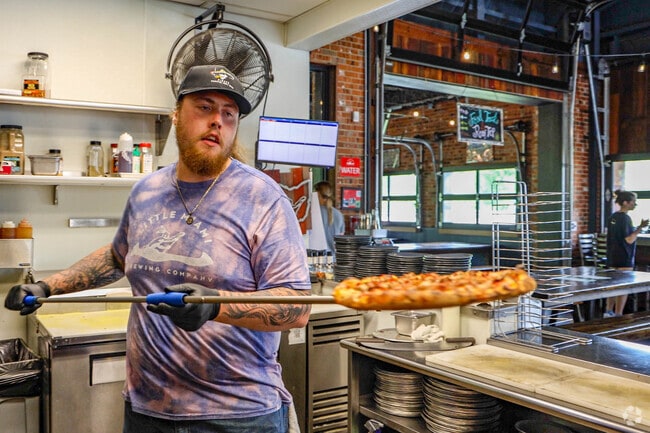 Little Miami Brewing Company in Milford brews their beer in-house and serves high quality pizza.