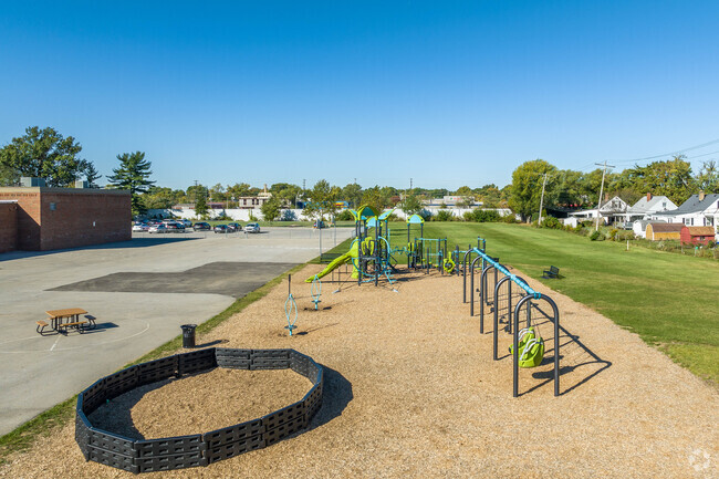 During recess kids at Como Elementary School in North Linden can use the playground.