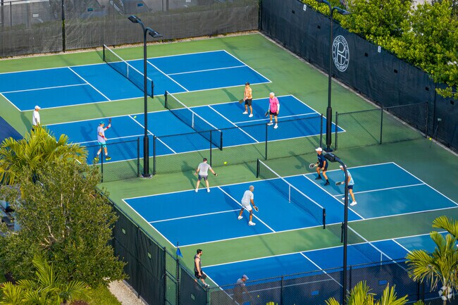 Pickleball is the main sport attraction at the Polo Trace community clubhouse.