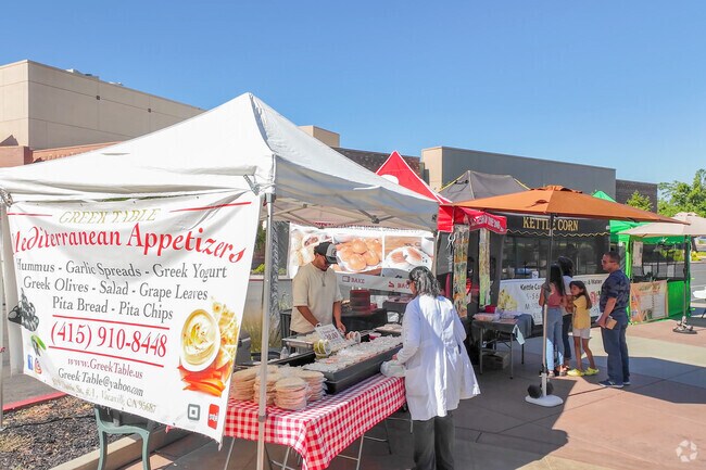 There are artisan breads and pastries at Stockton Kaiser Farmers Market in the Valley Oak.