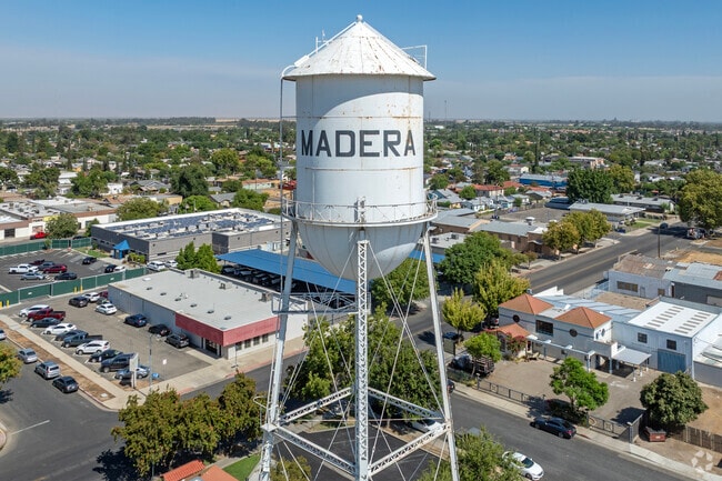 Madera has several water towers for emergency purposes.