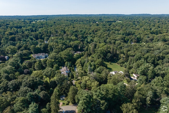 Many homes in Matinecock are on estates.