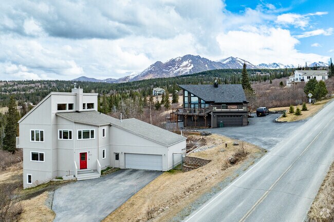 Hillside East home styles vary from chalet to custom designs.