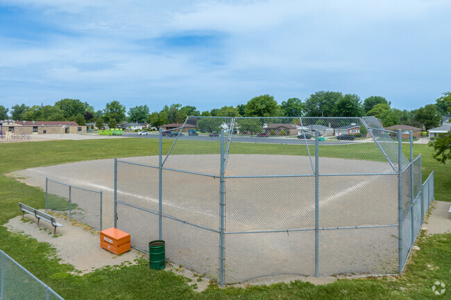 Play ball at the baseball diamond at Violet Elementary School in Saint Clair Shores.