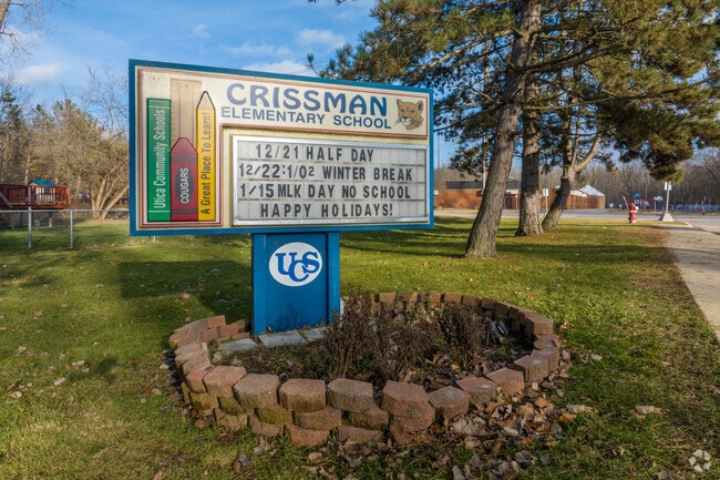 The sign at Crissman Elementary School.