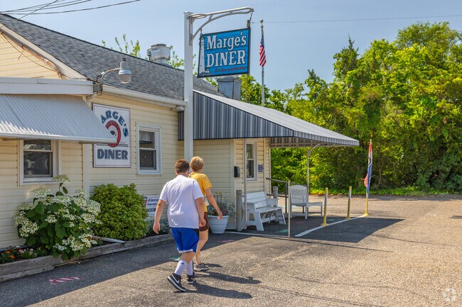 Start your morning off in Dennis with a full breakfast from Marge's Diner.