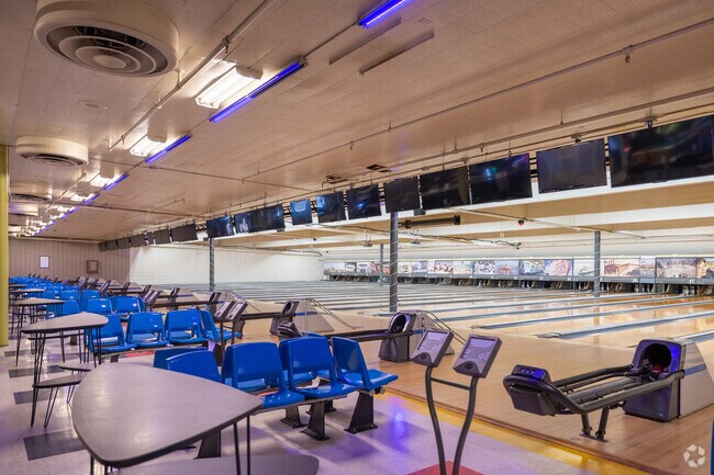 Lynnwood Bowl and Skate features bowling lanes, an arcade, and a classic roller skating rink.