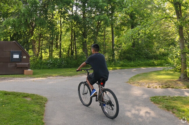 Edward Alekel Veterans Park is. fun place to go for bike rides.