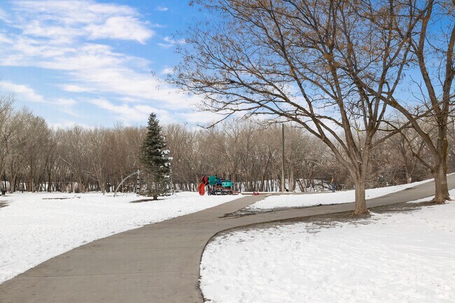 Creekside Park offers access to paved paths within Big Cottonwood Regional Park.