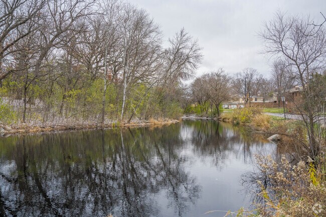 A beautiful pond awaits Amhurst residents to relax and enjoy.