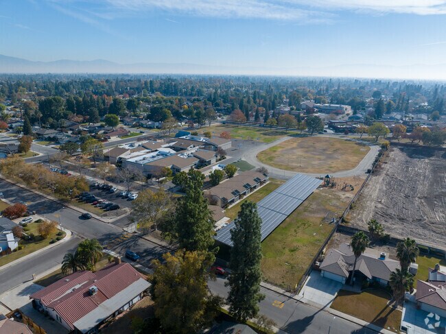 The track field at Quailwood Elementary sits on the SW side of the school.