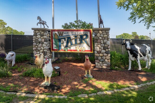 Walworth County Fairgrounds highlights the area's deep-rooted agricultural traditions.