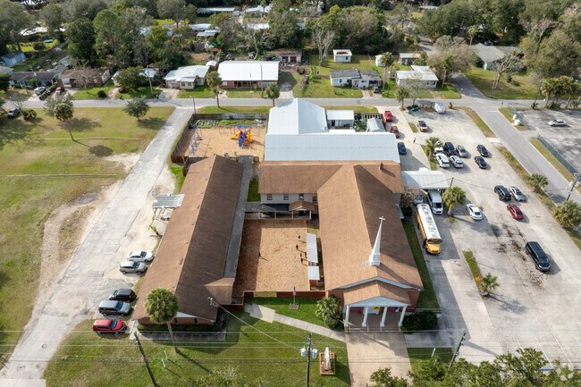 Younger students can enjoy the separate play area at Victory Preparatory School.