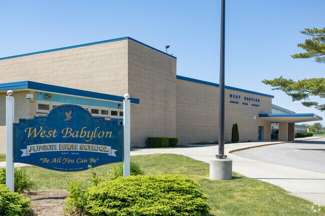 West Babylon Junior High School educates students in grades six through eight.