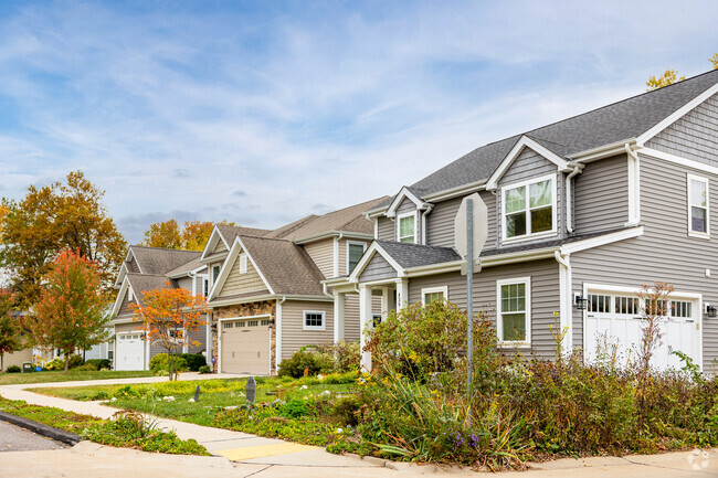 Recently built two story homes can be found along the streets of  Kirkwood.